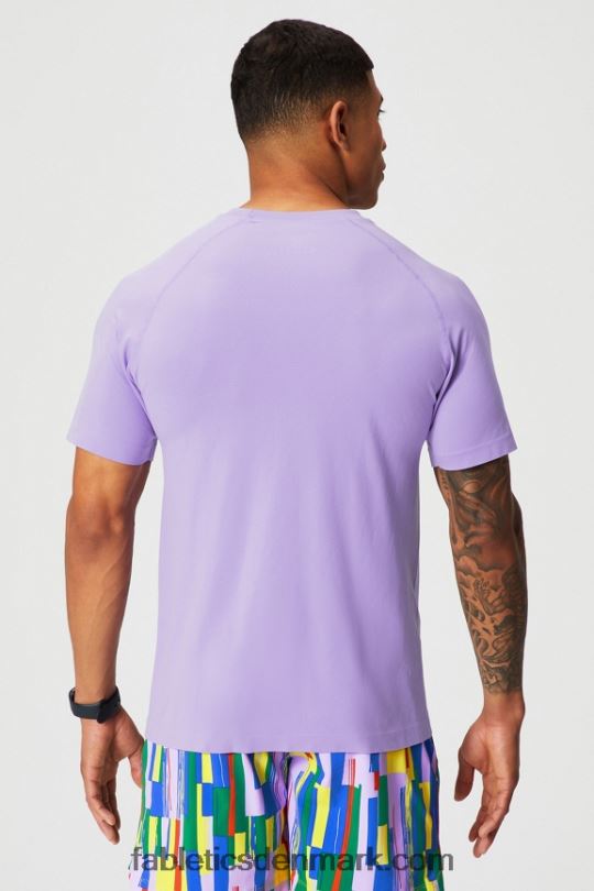Fabletics Mænd træningsdagen tee 186 PNX2T3549 ikonisk lavendel tofarvet f