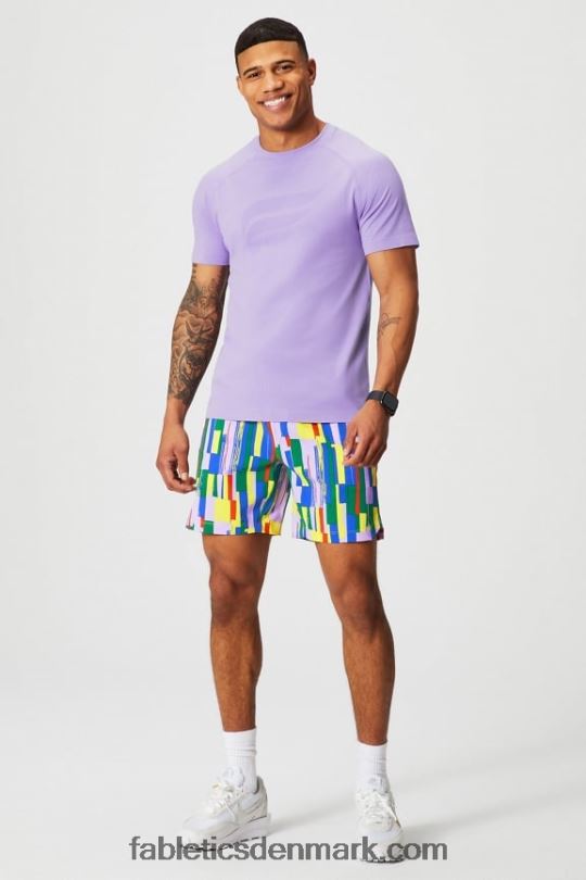 Fabletics Mænd træningsdagen tee 186 PNX2T3549 ikonisk lavendel tofarvet f