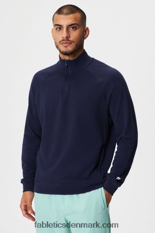 Fabletics Mænd den lette go-to 1/4 lynlås PNX2T3575 dyb flåde