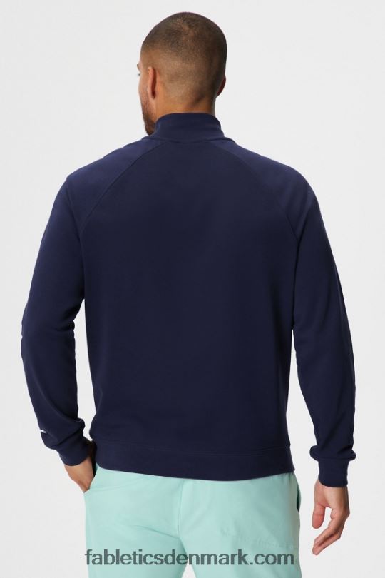 Fabletics Mænd den lette go-to 1/4 lynlås PNX2T3575 dyb flåde