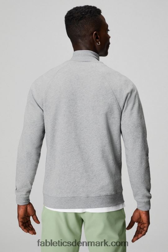 Fabletics Mænd den lette go-to 1/4 lynlås PNX2T3576 klassisk grå lyng