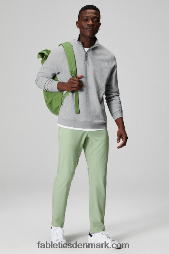 Fabletics Mænd den lette go-to 1/4 lynlås PNX2T3576 klassisk grå lyng