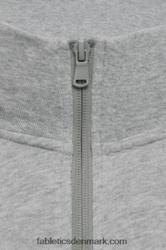 Fabletics Mænd den lette go-to 1/4 lynlås PNX2T3576 klassisk grå lyng