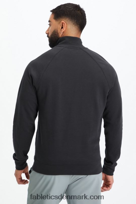 Fabletics Mænd den lette go-to 1/4 lynlås PNX2T3577 sort