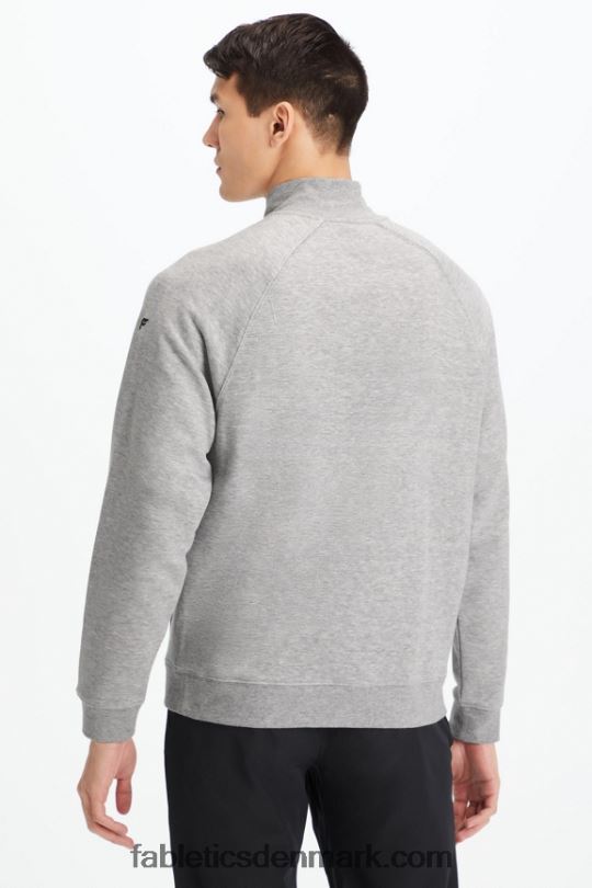 Fabletics Mænd den lette go-to 1/4 lynlås PNX2T3578 mellemgrå hst