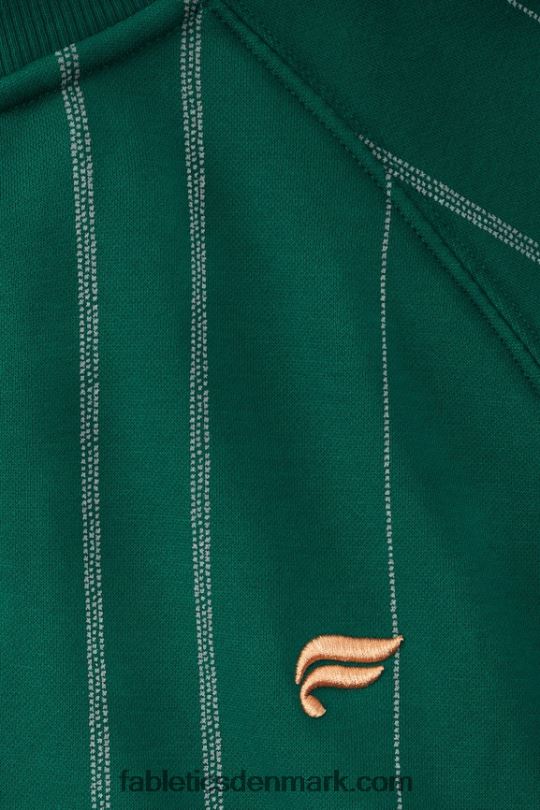 Fabletics Mænd go-to 1/4 zip 186 PNX2T3604 fairway grøn tekstur stribe