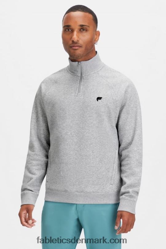 Fabletics Mænd go-to 1/4 zip 187 PNX2T3606 klassisk grå lyng