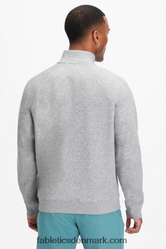 Fabletics Mænd go-to 1/4 zip 187 PNX2T3606 klassisk grå lyng
