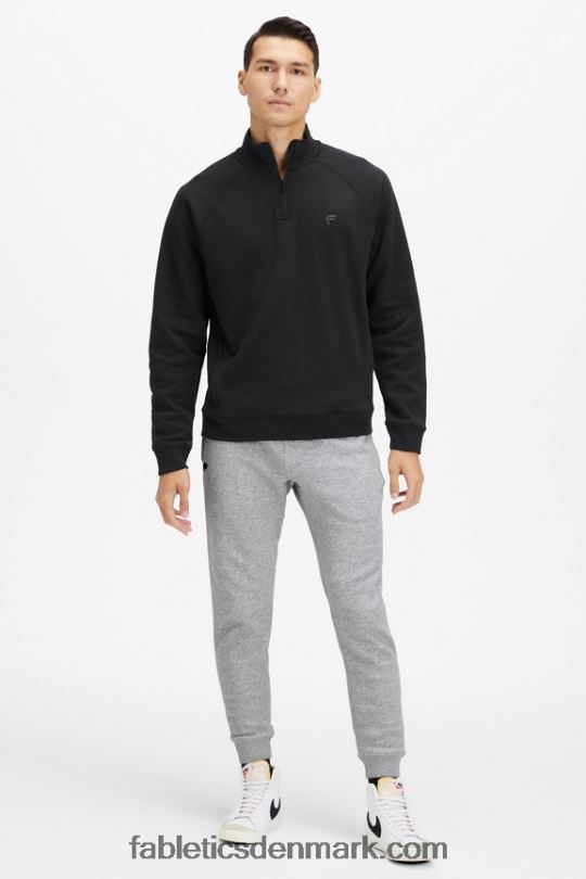 Fabletics Mænd go-to 1/4 zip 187 PNX2T3607 sort