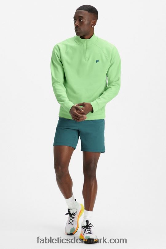 Fabletics Mænd go-to 1/4 zip 187 PNX2T3609 wasabi