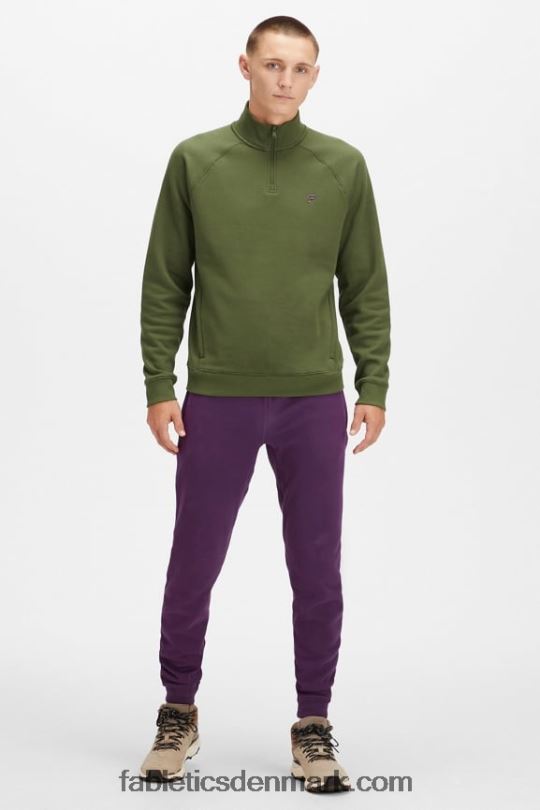 Fabletics Mænd go-to 1/4 zip 188 PNX2T3610 mørkt mos