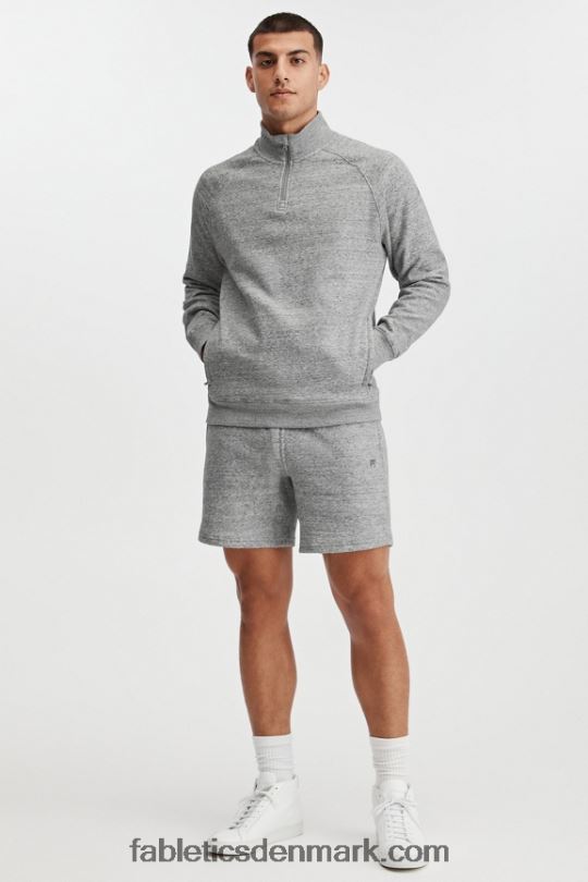 Fabletics Mænd go-to 1/4 zip 188 PNX2T3614 mellemgrå hst