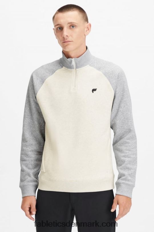 Fabletics Mænd go-to 1/4 zip 189 PNX2T3617 ben/klassisk grå lyng