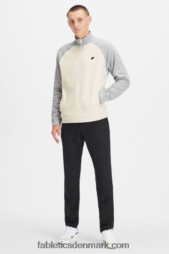Fabletics Mænd go-to 1/4 zip 189 PNX2T3617 ben/klassisk grå lyng