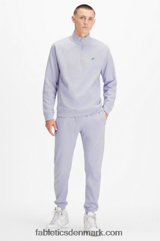Fabletics Mænd go-to 1/4 zip 189 PNX2T3618 lilla tåge