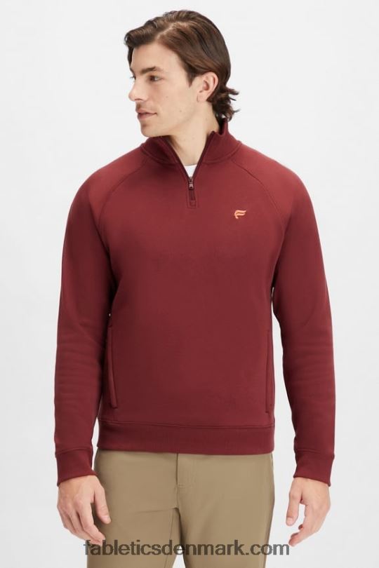 Fabletics Mænd go-to 1/4 zip 189 PNX2T3619 okseblod