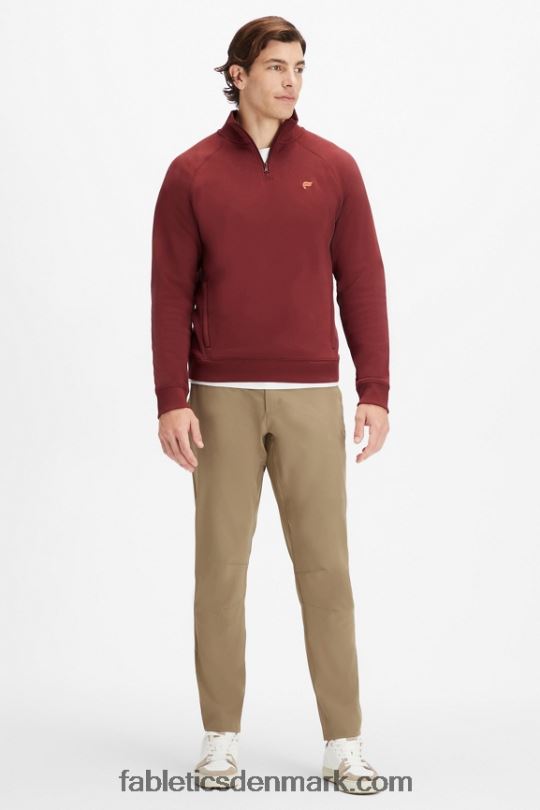 Fabletics Mænd go-to 1/4 zip 189 PNX2T3619 okseblod