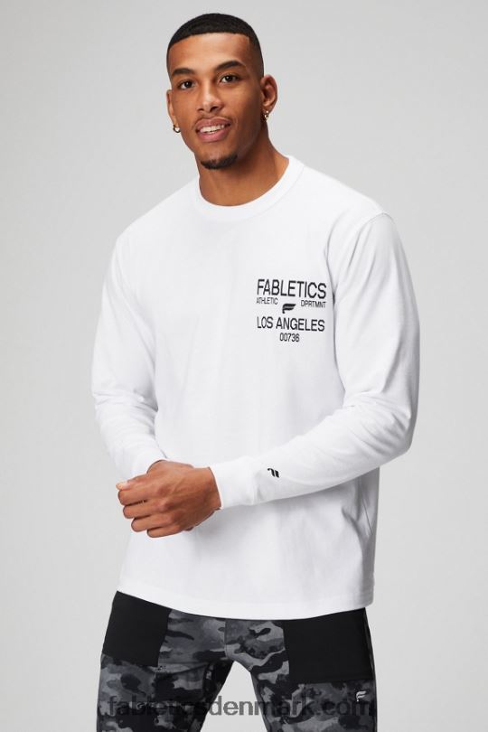 Fabletics Mænd r&r ls-t-shirten PNX2T3602 hvid dept t-shirt