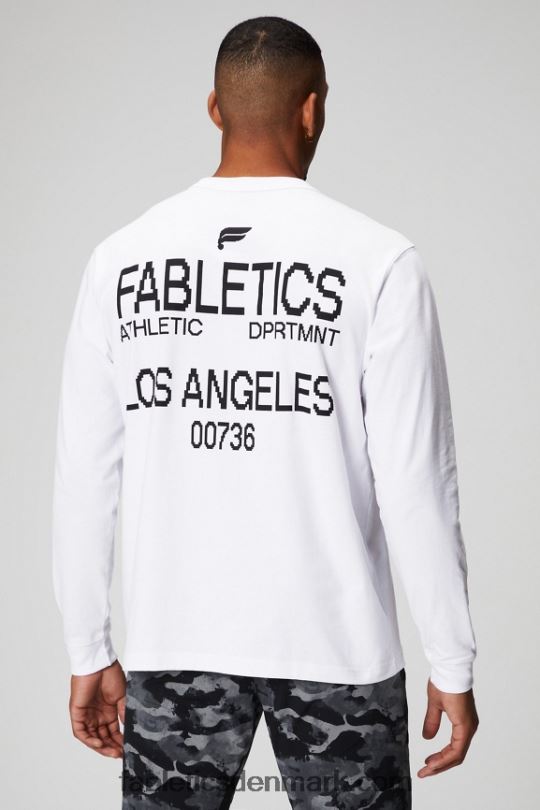 Fabletics Mænd r&r ls-t-shirten PNX2T3602 hvid dept t-shirt