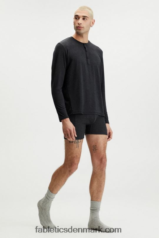 Fabletics Mænd restoreknit henley PNX2T3627 sort