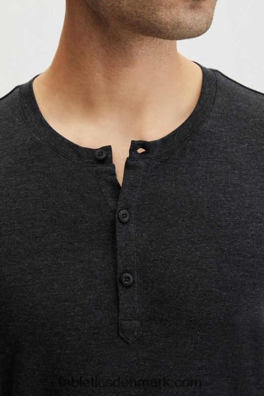 Fabletics Mænd restoreknit henley PNX2T3627 sort