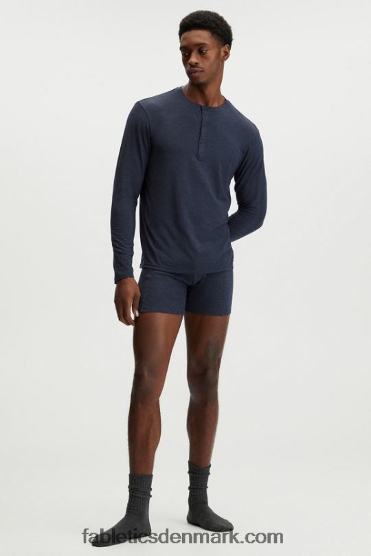 Fabletics Mænd restoreknit henley PNX2T3628 klassisk flåde