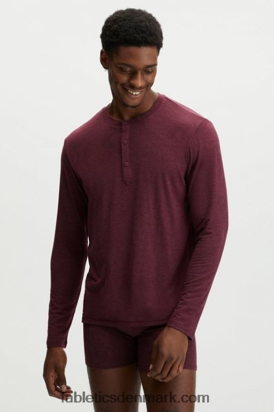 Fabletics Mænd restoreknit henley PNX2T3629 merlot