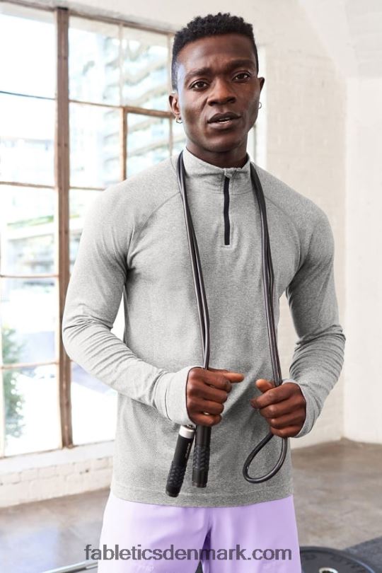 Fabletics Mænd træningsdagen 1/4 zip PNX2T3591 mellemgrå hst