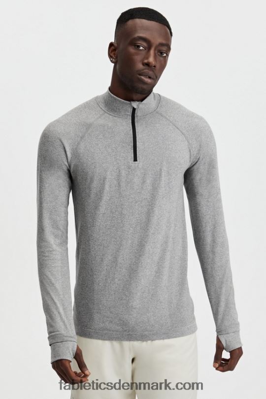 Fabletics Mænd træningsdagen 1/4 zip PNX2T3591 mellemgrå hst
