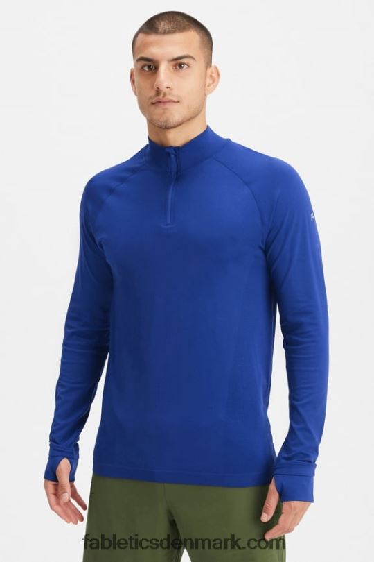 Fabletics Mænd træningsdagen 1/4 zip PNX2T3592 fransk blå