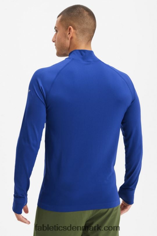 Fabletics Mænd træningsdagen 1/4 zip PNX2T3592 fransk blå