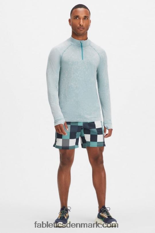 Fabletics Mænd træningsdagen 1/4 zip PNX2T3594 vasket arktisk bølge