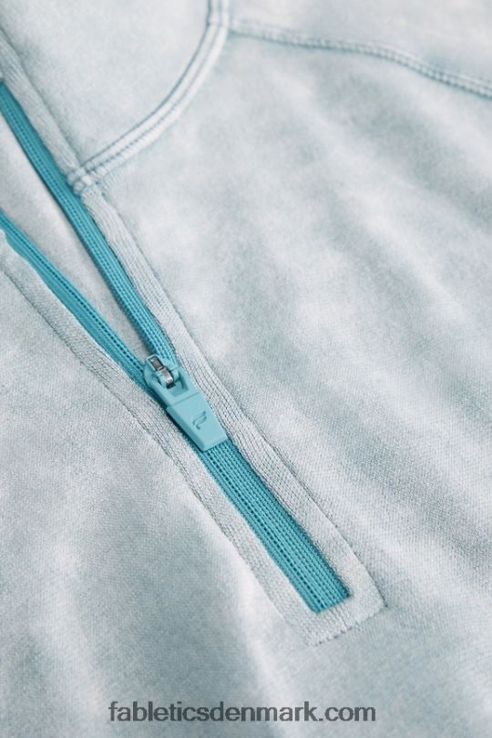 Fabletics Mænd træningsdagen 1/4 zip PNX2T3594 vasket arktisk bølge