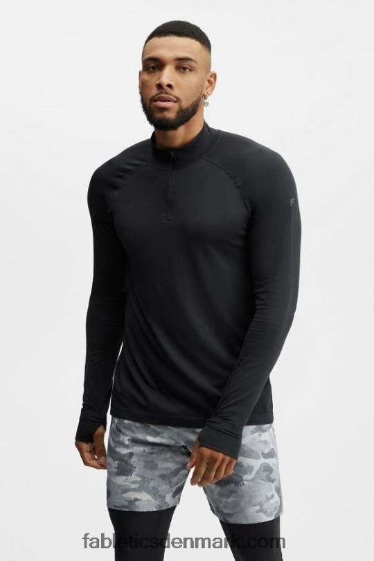 Fabletics Mænd træningsdagen 1/4 zip PNX2T3595 sort