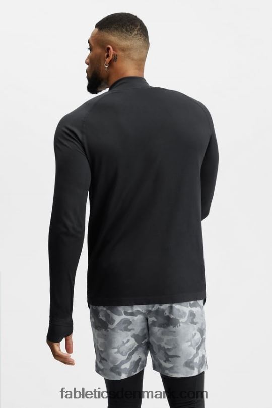 Fabletics Mænd træningsdagen 1/4 zip PNX2T3595 sort