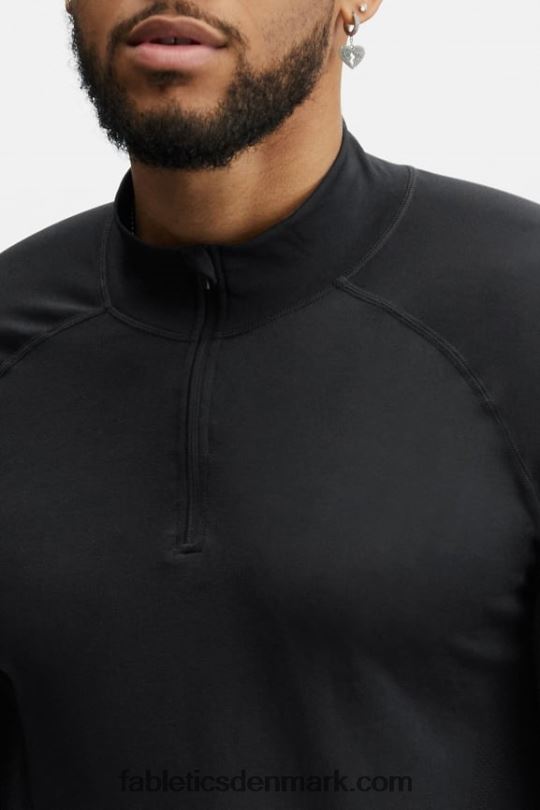 Fabletics Mænd træningsdagen 1/4 zip PNX2T3595 sort