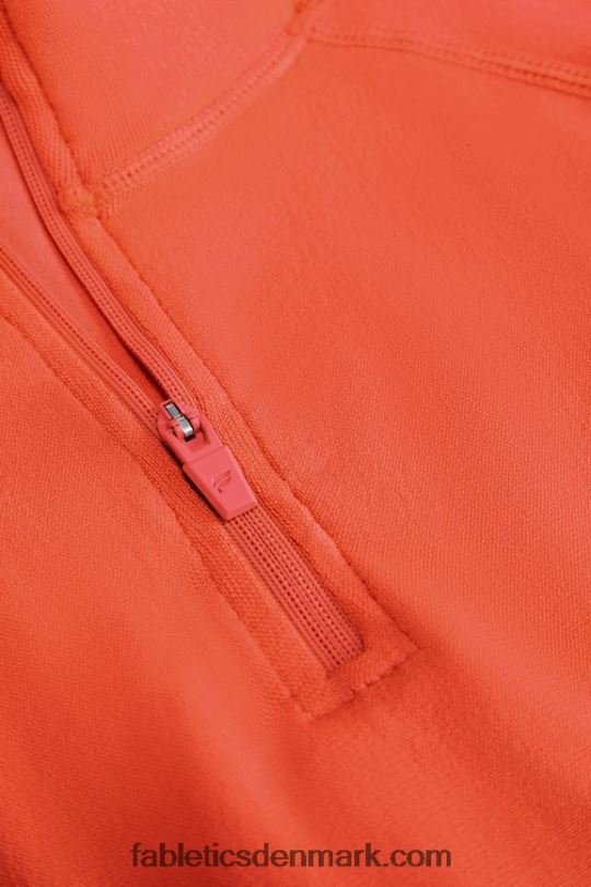 Fabletics Mænd træningsdagen 1/4 zip PNX2T3596 lys flamme