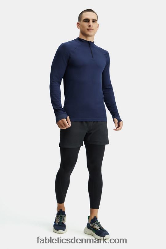 Fabletics Mænd træningsdagen 1/4 zip PNX2T3597 klassisk flåde