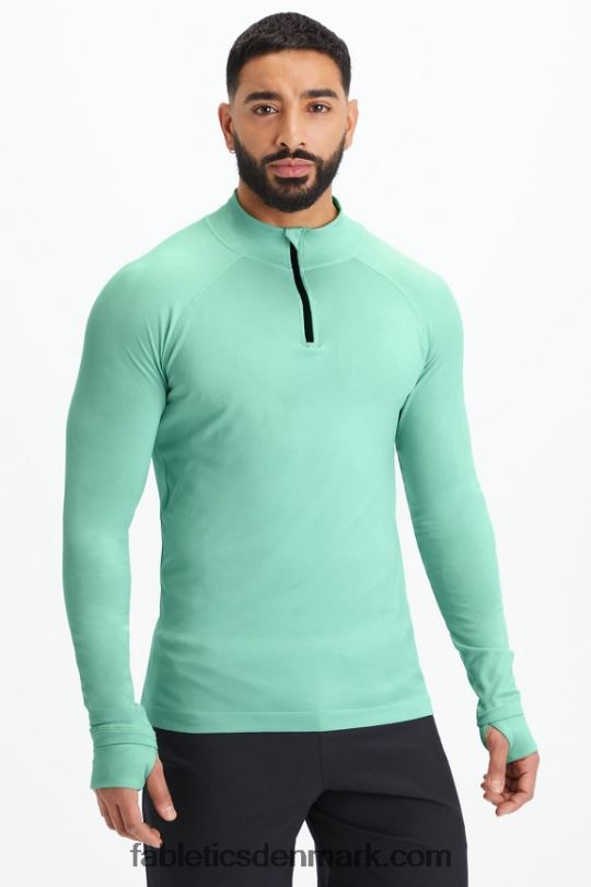 Fabletics Mænd træningsdagen 1/4 zip PNX2T3598 frisk mynte