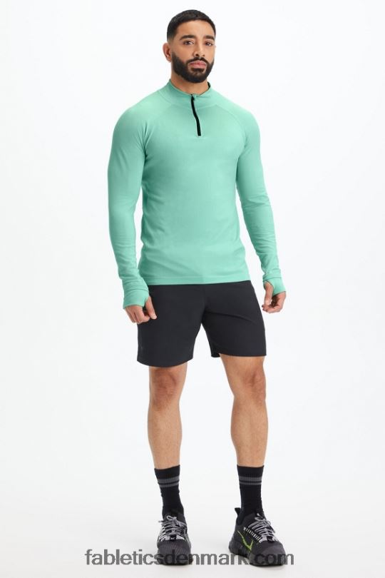 Fabletics Mænd træningsdagen 1/4 zip PNX2T3598 frisk mynte