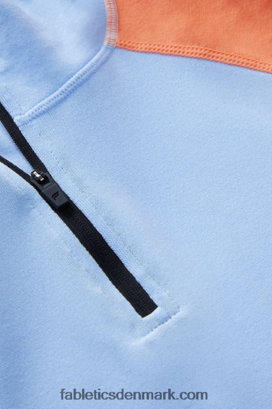 Fabletics Mænd træningsdagen 1/4 zip PNX2T3599 damp blå blok
