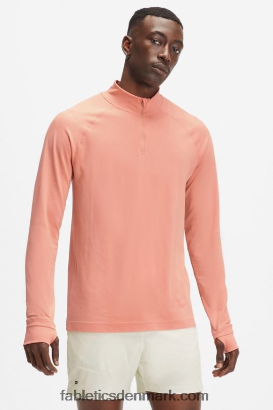 Fabletics Mænd træningsdagen 1/4 zip PNX2T3600 toscana ler eksploderede