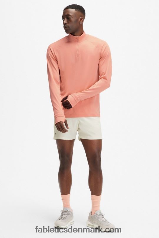 Fabletics Mænd træningsdagen 1/4 zip PNX2T3600 toscana ler eksploderede