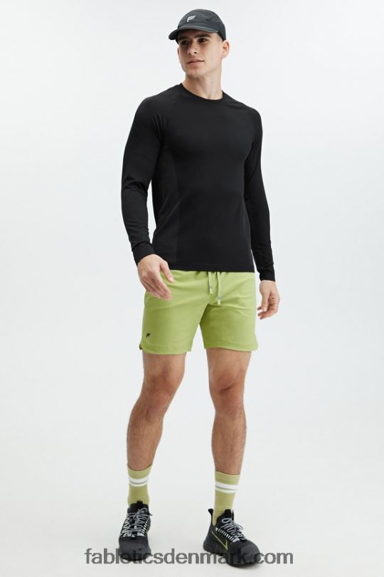 Fabletics Mænd træningsdagen langærmet t-shirt PNX2T3560 sort