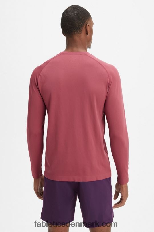 Fabletics Mænd træningsdagen langærmet t-shirt PNX2T3564 træ rose