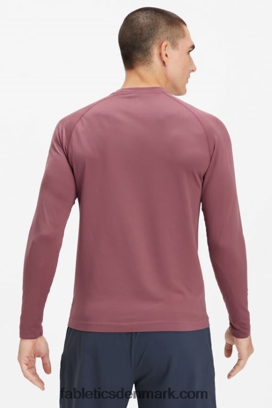 Fabletics Mænd træningsdagen langærmet t-shirt PNX2T3568 røg rød
