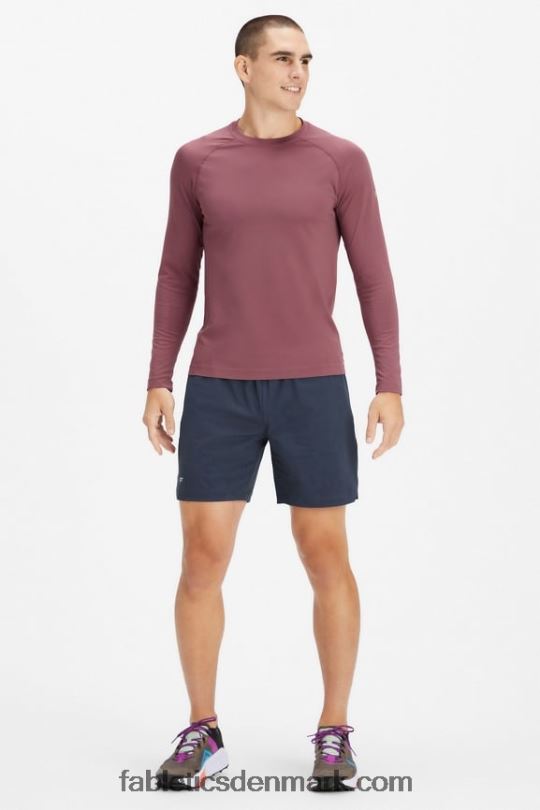 Fabletics Mænd træningsdagen langærmet t-shirt PNX2T3568 røg rød