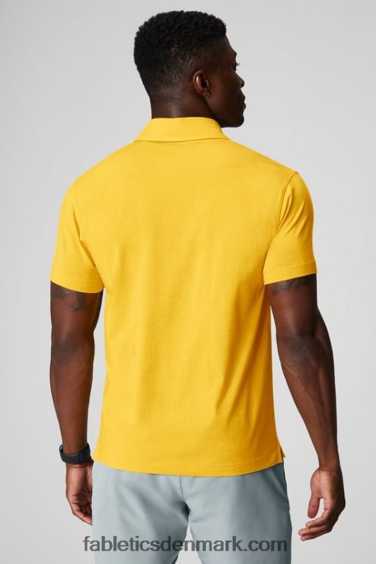 Fabletics Mænd 24-7 polo 170 PNX2T3423 solnedgang gul