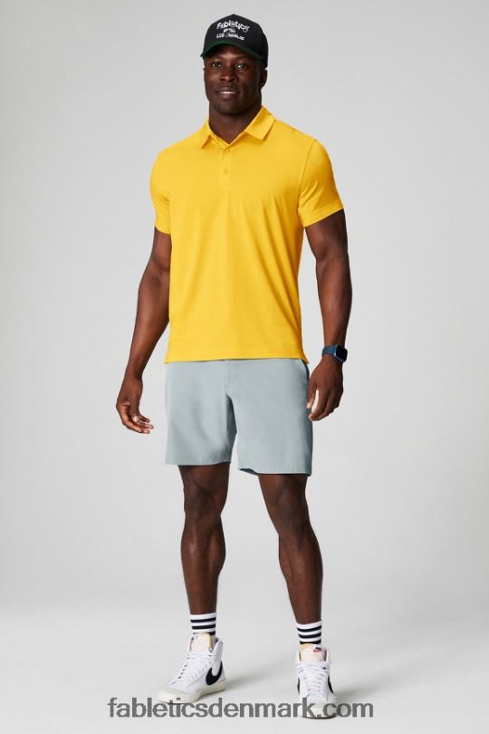 Fabletics Mænd 24-7 polo 170 PNX2T3423 solnedgang gul