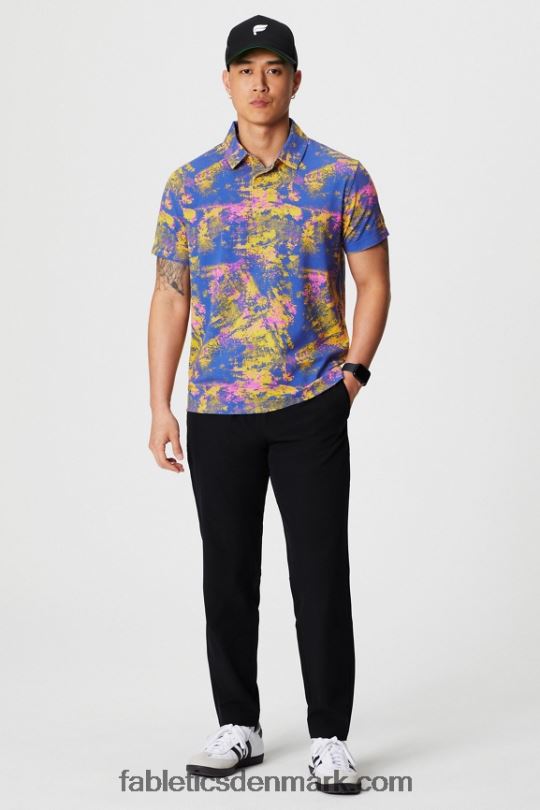 Fabletics Mænd 24-7 polo 171 PNX2T3424 solnedgang gul omgivende støj
